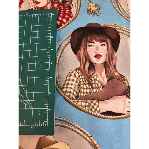 Alexander Henry Fabrics 2023 Design Group Western Cowgirl Retro 1 Yard x 45” - Picture 12 of 14